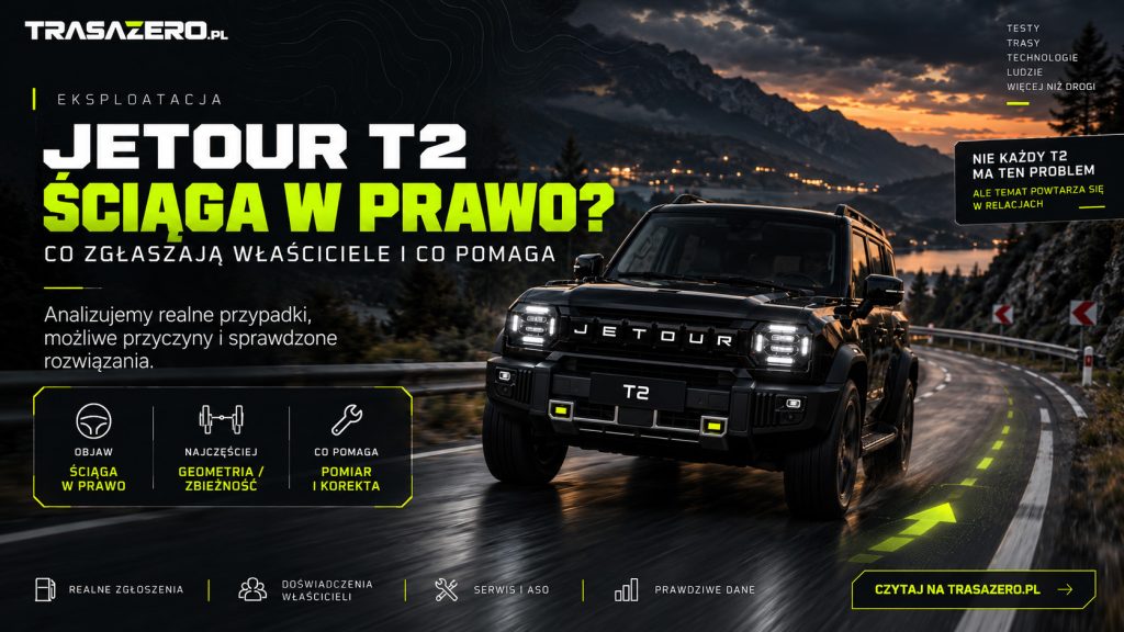 Jetour T2 ściąga w prawo? Co zgłaszają właściciele i co pomaga
